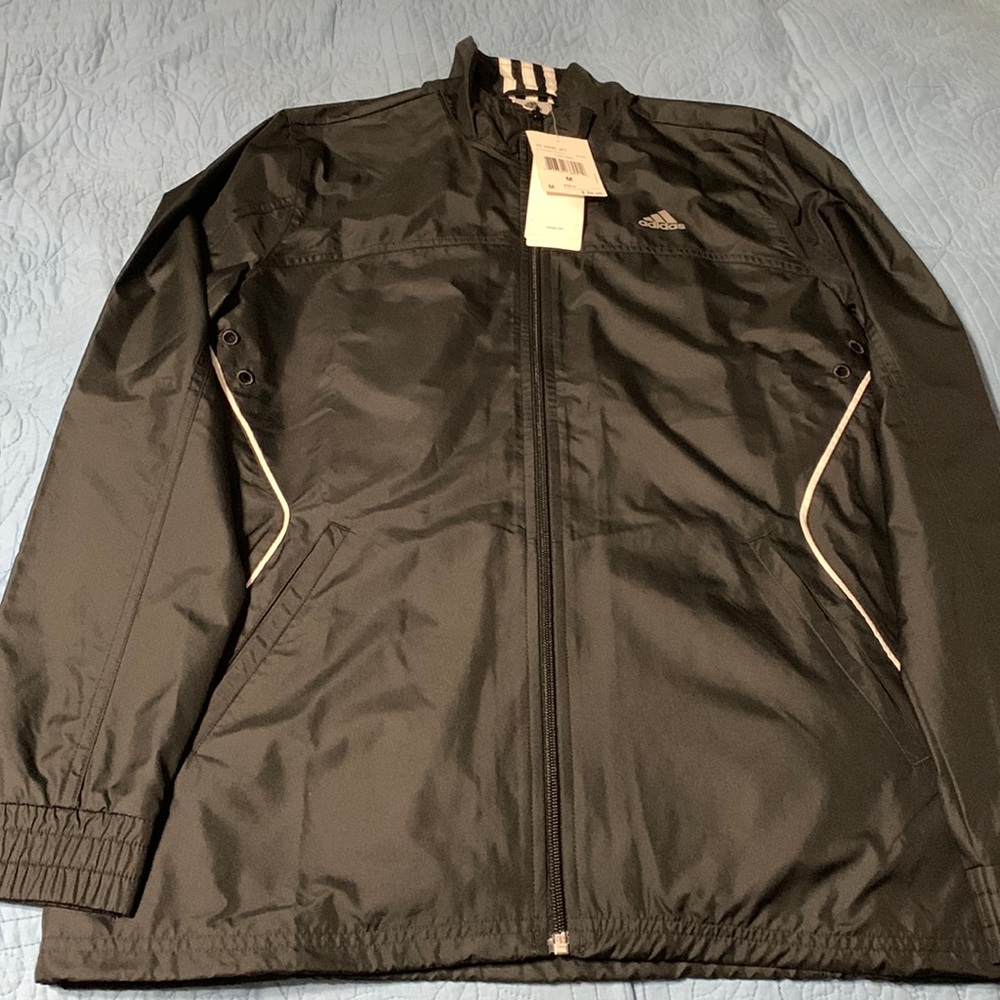 Adidas Performance Jacket- Running- Windbreaker- Women’s size M- Black&White NWT